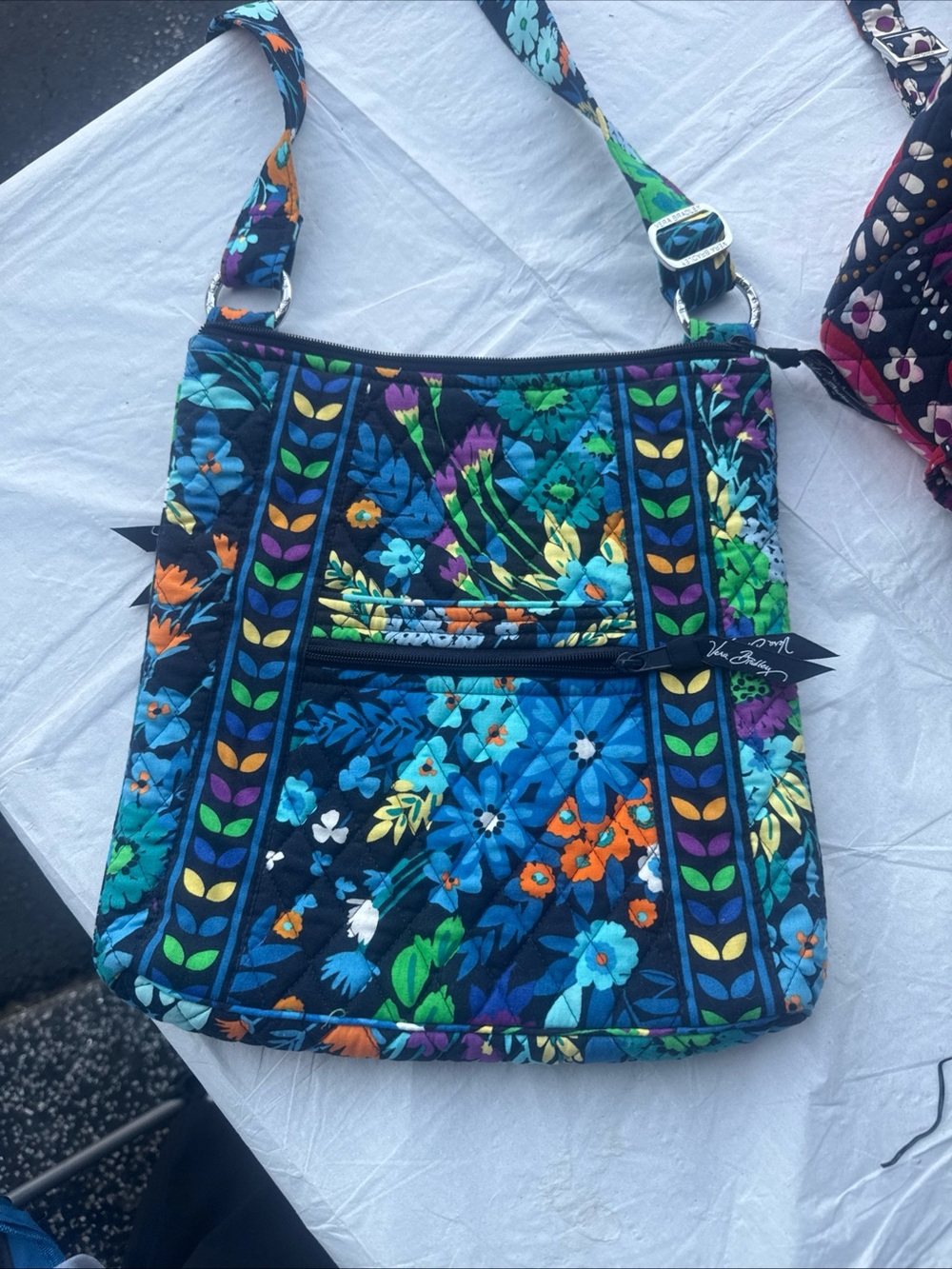 Vera Bradley Crossbody Hipster in Retired Midnight Blues Pattern